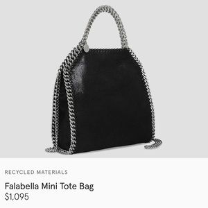 STELLA McCARTNEY Falabella ShaggyDeer Mini Tote Bag with travel/storage bag